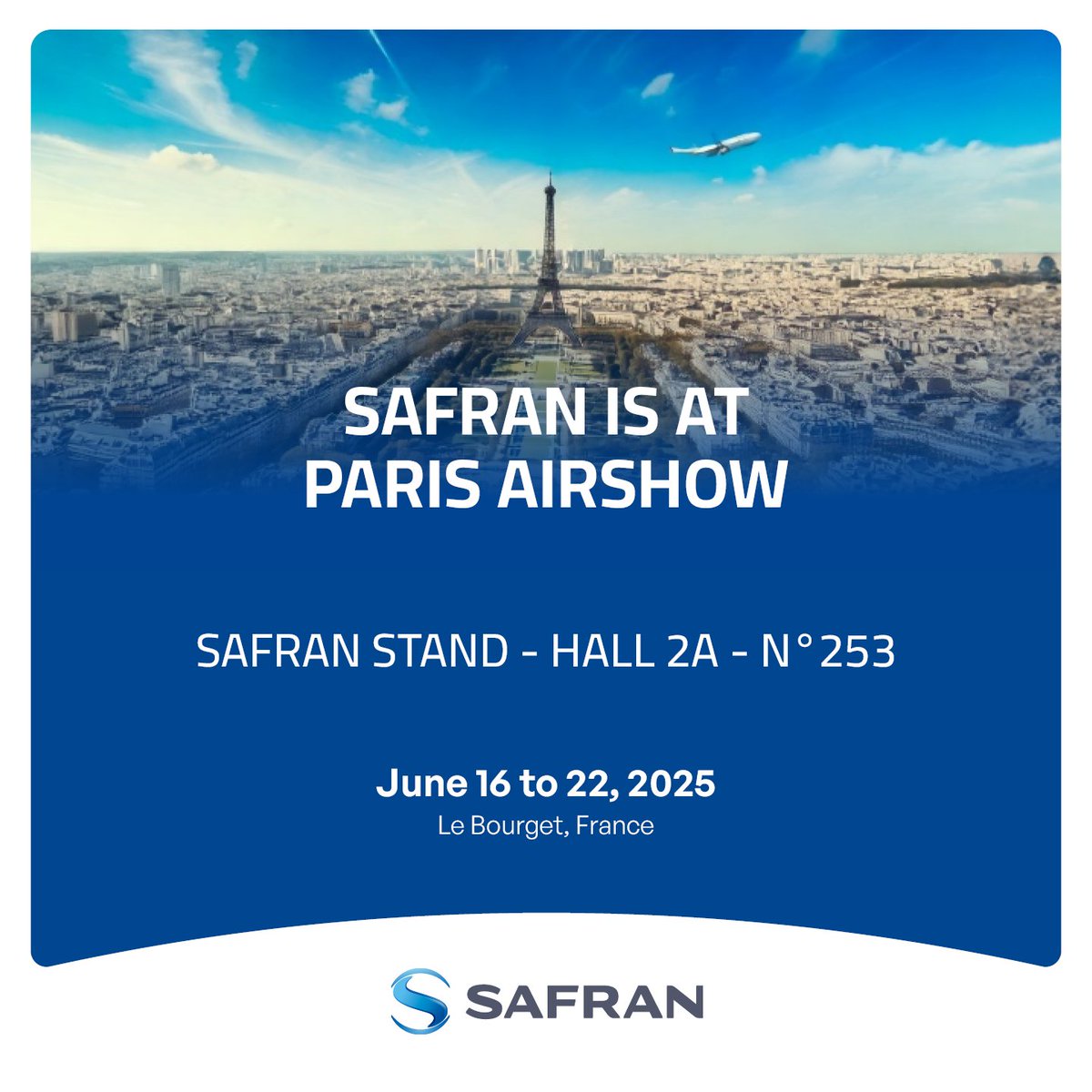 [#PAS25] C'est parti ! ✈️ 
Le Salon du Bourget est officiellement ouvert. Nous souhaitons bonne chance à toutes nos équipes sur place ! Merci de nous représenter avec passion et excellence ! 🫶 

#SafranBourget #SafranCabin #SafranSeats #SafranPassengerInnovations