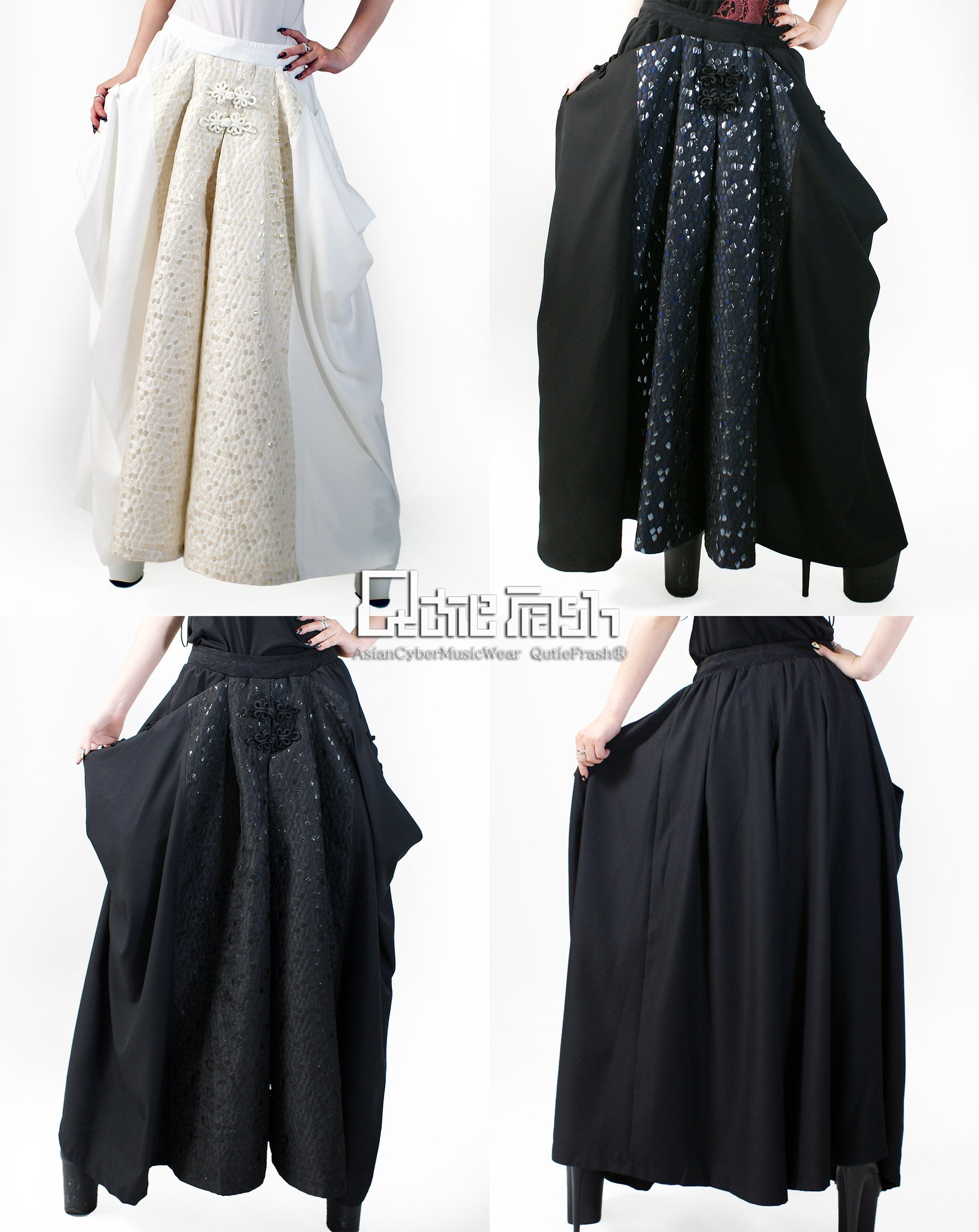 QutieFrash キューティーフラッシュ 蜘蛛メッシュレッグパンツ レッド QutieFrash/キューティーフラッシュ 9766-JK 刺繍ロング