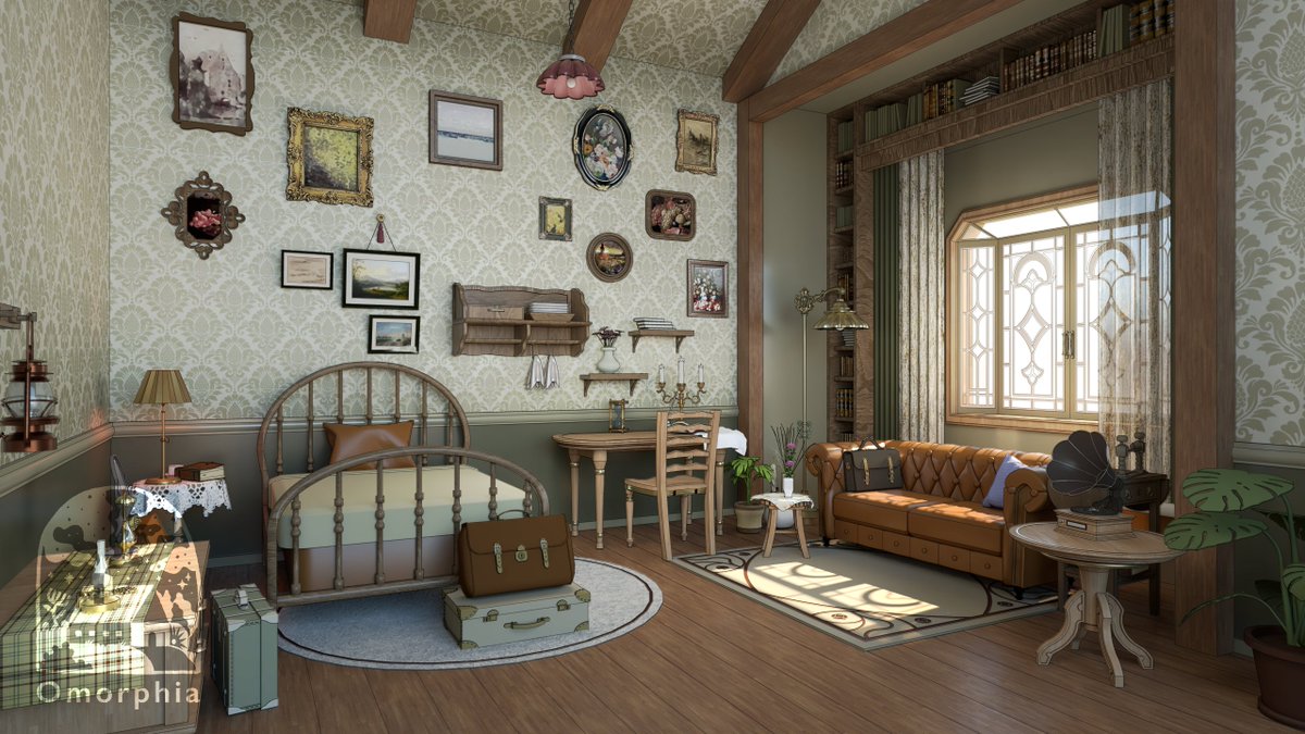 A cozy vintage stream background that never goes out of style. Get it now for $10 on my Ko-fi page! ✨ ko-fi.com/omorphia ✨