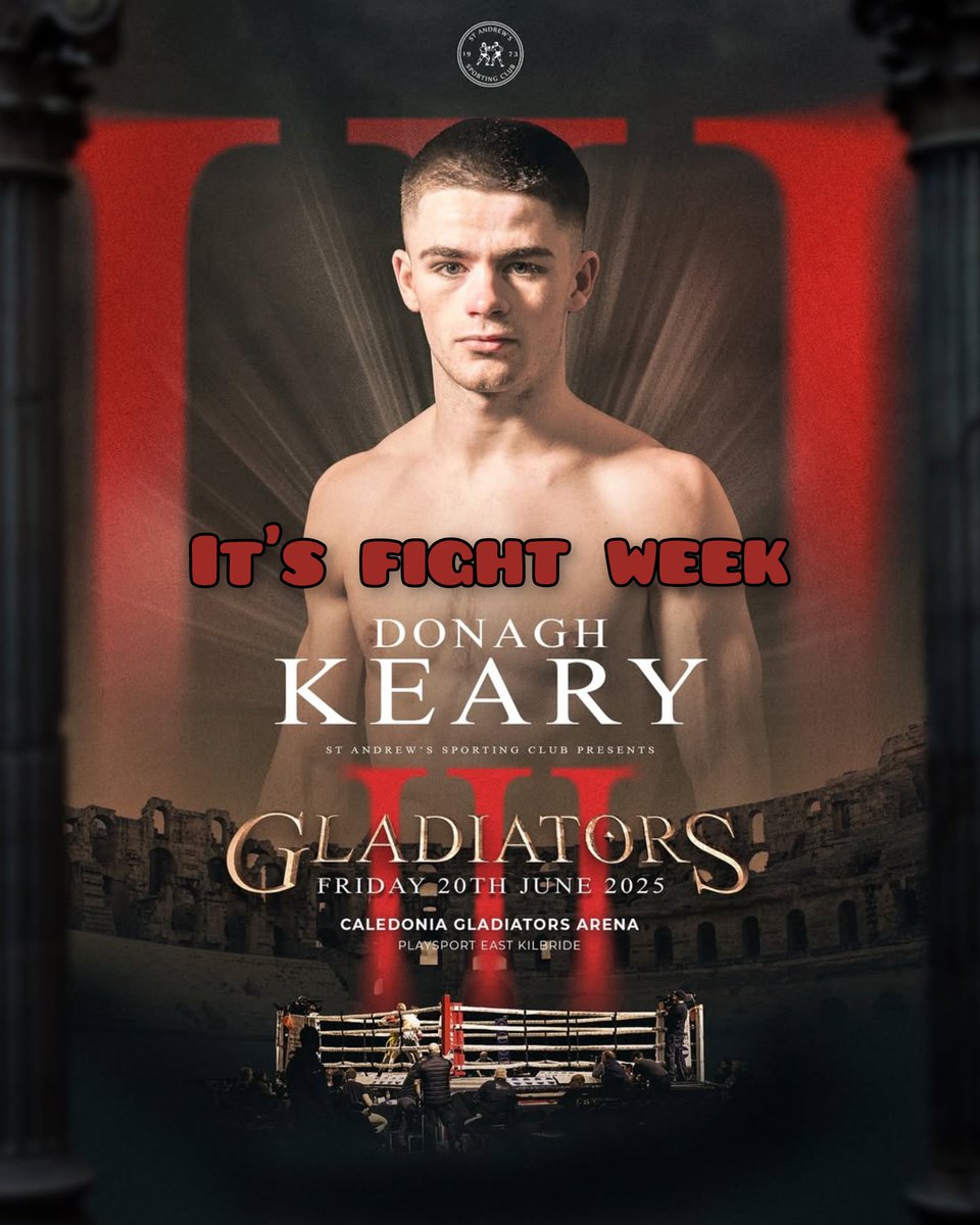 BoxingTicketsNI's tweet image. It&apos;s fight week in Scotland 

Donagh Keary returns for fight 3 as a pro on the St Andrews Sporting Club &quot;Gladiators 3&quot; card in East Kilbride 

Keary (2-0) takes on Erick Omar Lopez over 4 rounds as he continues his development into the pro ranks