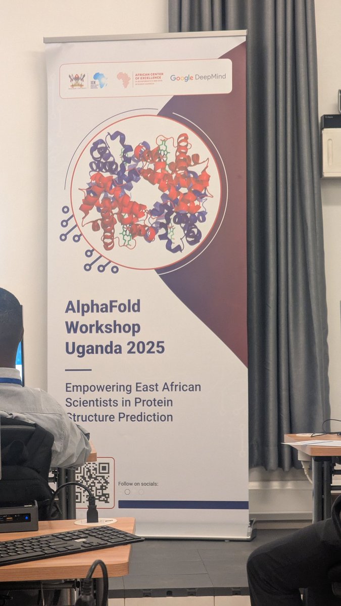 GaliwangoR's tweet image. Happening now
AlphaFold Workshop Uganda 2025 (June 16 - 20) at @AceUganda , @IDIMakerere , @Makerere supported by @GoogleDeepMind