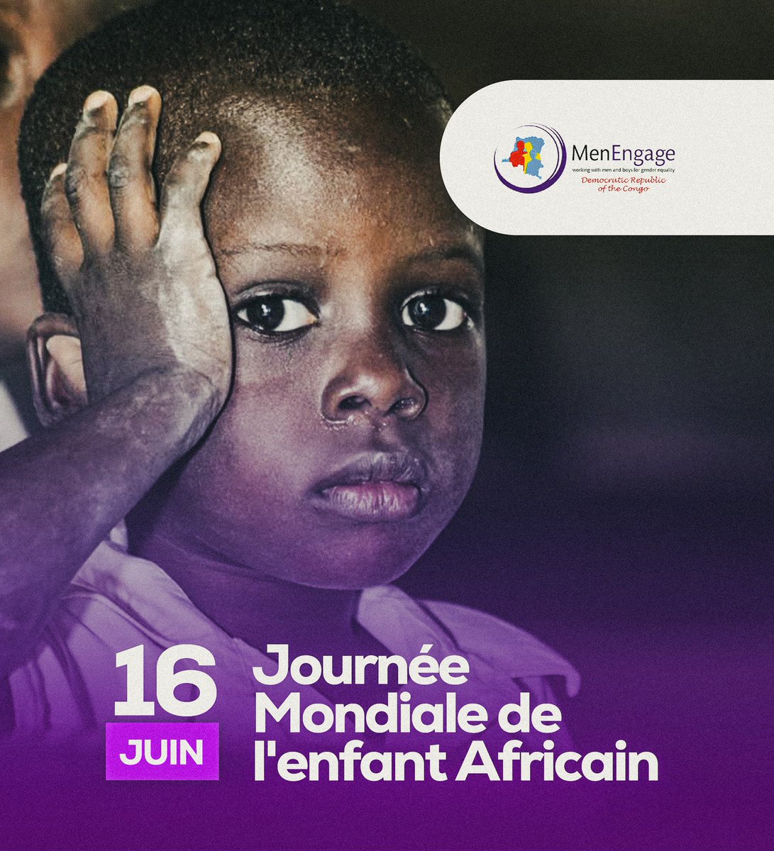 MenengageD's tweet image. 16 Juin, engageons-nous à bâtir un monde plus juste pour les enfants d'Afrique.

#JournéeEnfantAfricain #ChildrensDay #Africa #Espoir #Dignité 

@MenEngageAfrica @SonkeTogether