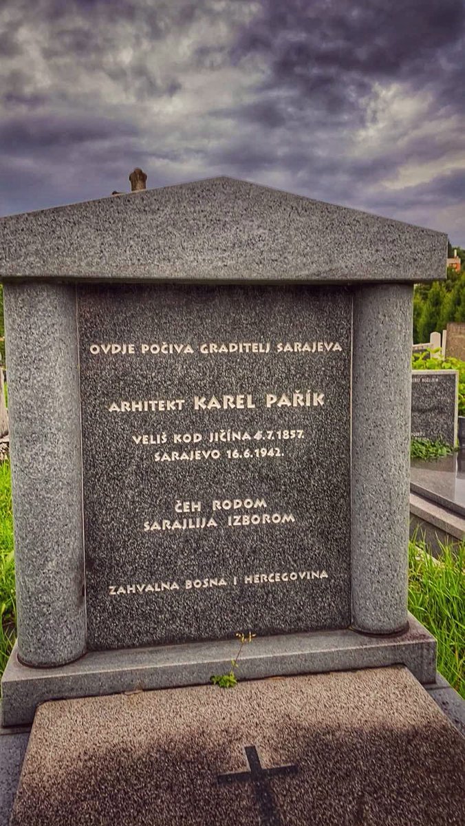 Na današnji dan preminuo je "graditelj modernog Sarajeva" češki arhitekt Karel Paržik, koji je izgradio preko 70 najpoznatijih zdanja u glavnom gradu Bosne i Hercegovine. Po svojoj želji Karel Paržik pokopan je u voljenom Sarajevu. ❤️ 🇨🇿🇧🇦