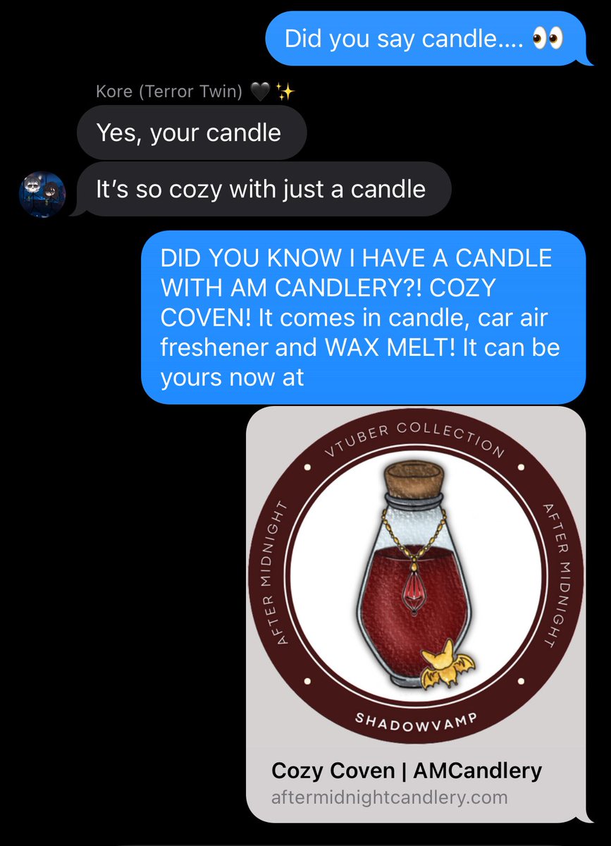 Shadow🦇🩸(The Veiled) (@shadowvampvt) on Twitter photo Me every time some one says the word candle now…. <a href="/AM_Candlery/">🕯️AMCandlery x ???</a> doesn’t even need to promote my candle I got this! BTW DID YOU KNOW I HAVE A CANDLE?! It smells rlly good! You can’t get it here: aftermidnightcandlery.com/product-page/c… 🩸😂 Me every time some one says the word candle now…. <a href="/AM_Candlery/">🕯️AMCandlery x ???</a> doesn’t even need to promote my candle I got this! BTW DID YOU KNOW I HAVE A CANDLE?! It smells rlly good! You can’t get it here: aftermidnightcandlery.com/product-page/c… 🩸😂