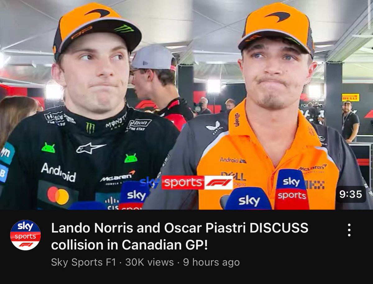 shivasingh's tweet image. This @SkySports thumbnail sums up @McLarenF1’s race finish 😂