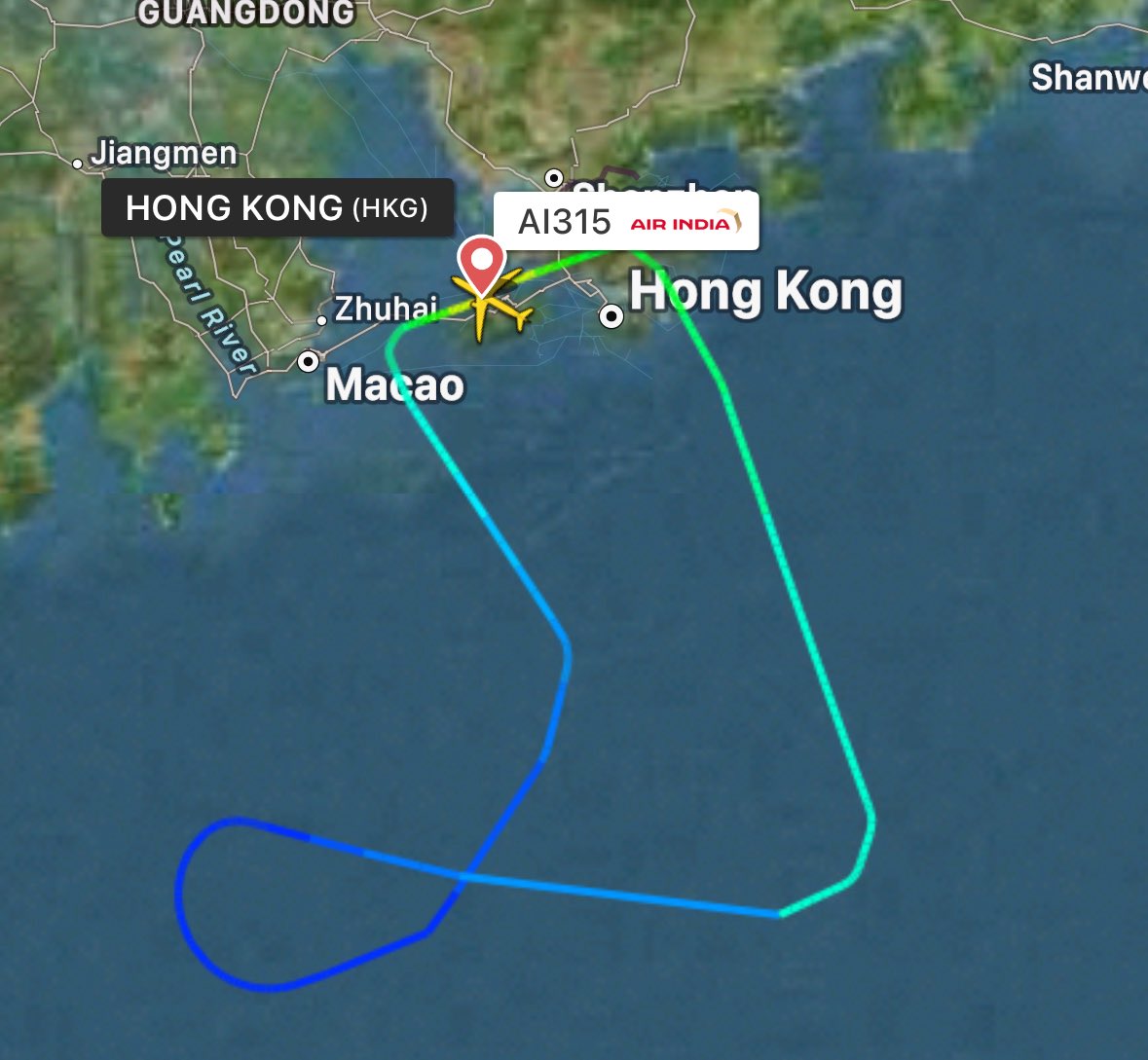🚨ประมาณ 2 ชั่วโมงที่ผ่านมา Air India เที่ยวบิน AI315 ฮ่องกง-เดลี ทำการบินด้วยเครื่อง B787-8 Dreamliner ต้องบินกลับต้นทางหลังบินออกจากฮ่องกงไปได้ไม่นาน

🛑มีรายงานว่า เครื่องประสบปัญหาทางเทคนิคนักบินจึงตัดสินใจบินกลับ

🟢เครื่องลงปลอดภัย ให้ผดส.ลงจากเครื่อง อยู่ระหว่างตรวจเช็ค