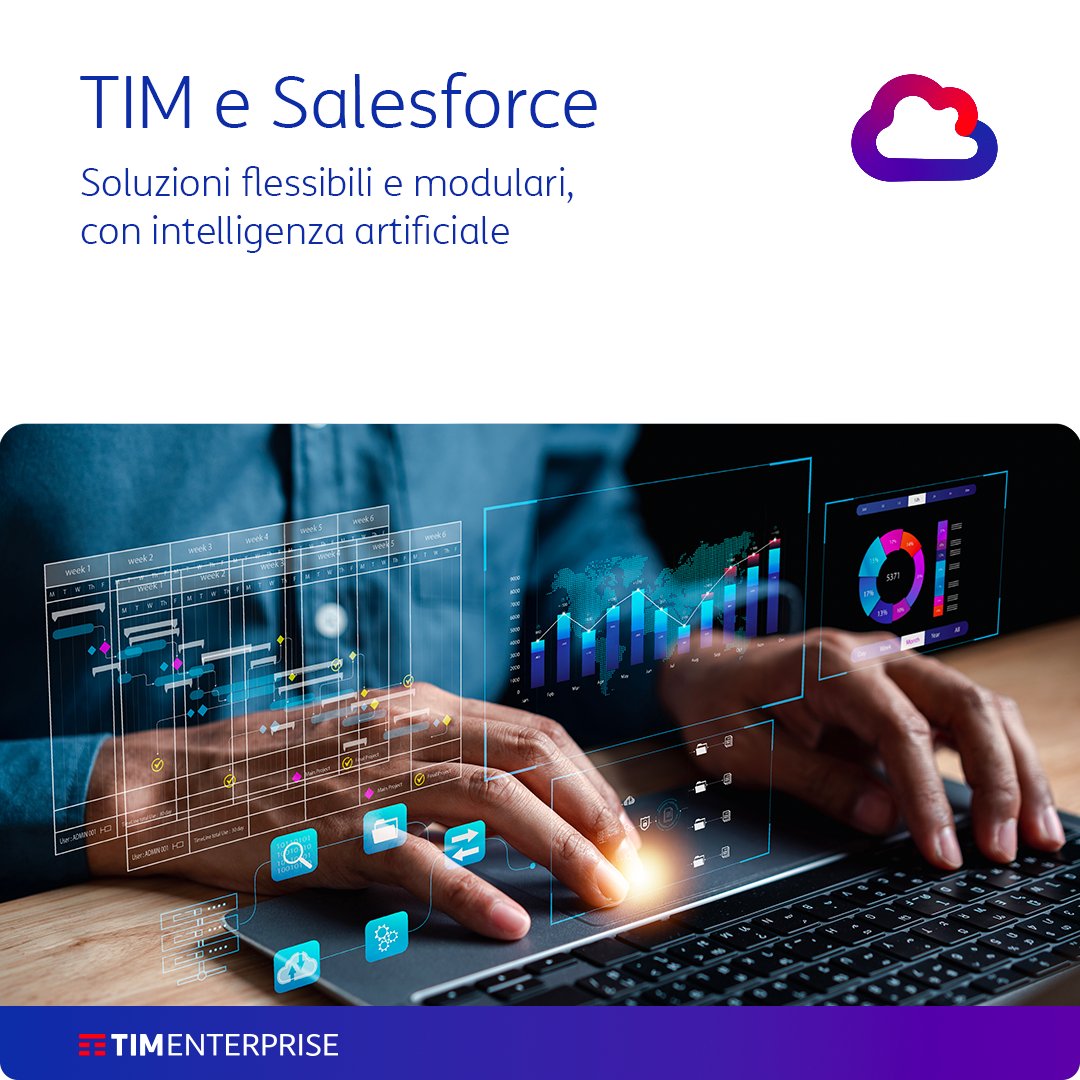 ✅ #CRM di ultima generazione con analisi dati e ottimizzazione processi

✅ Agentic AI potenziata dalla Customer Data Platform

✅ Automazione commerciale e customer journey personalizzata

✅ Integrazione con altre piattaforme e applicativi

✅ Competenze trasversali TIM