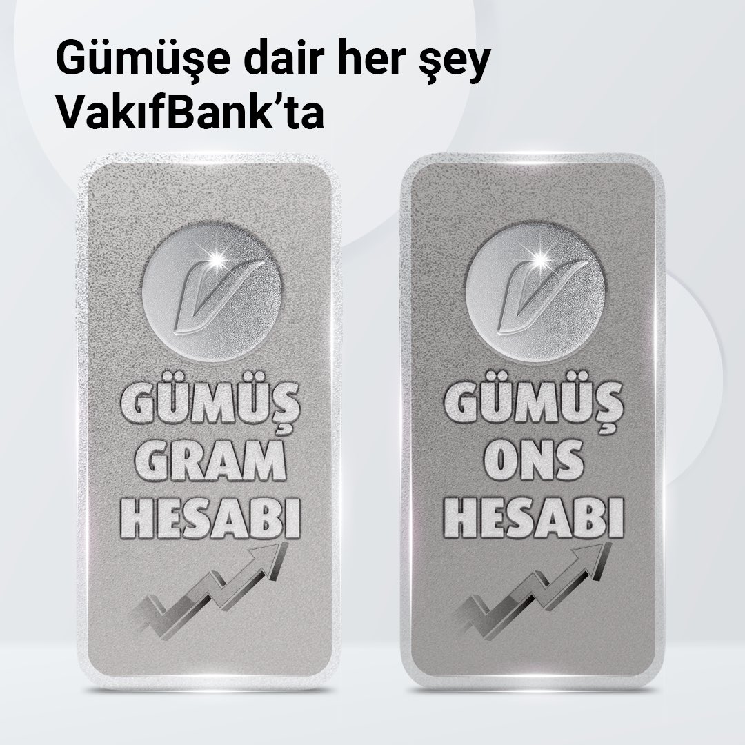 Birikimlerinizi güvenle değerlendirmek için Gümüş Gram ve Gümüş Ons Hesabı VakıfBank'ta sizi bekliyor. Detaylı bilgi için vakifbank.com.tr sitemizi ziyaret edebilirsiniz. #DaimaSeninle
