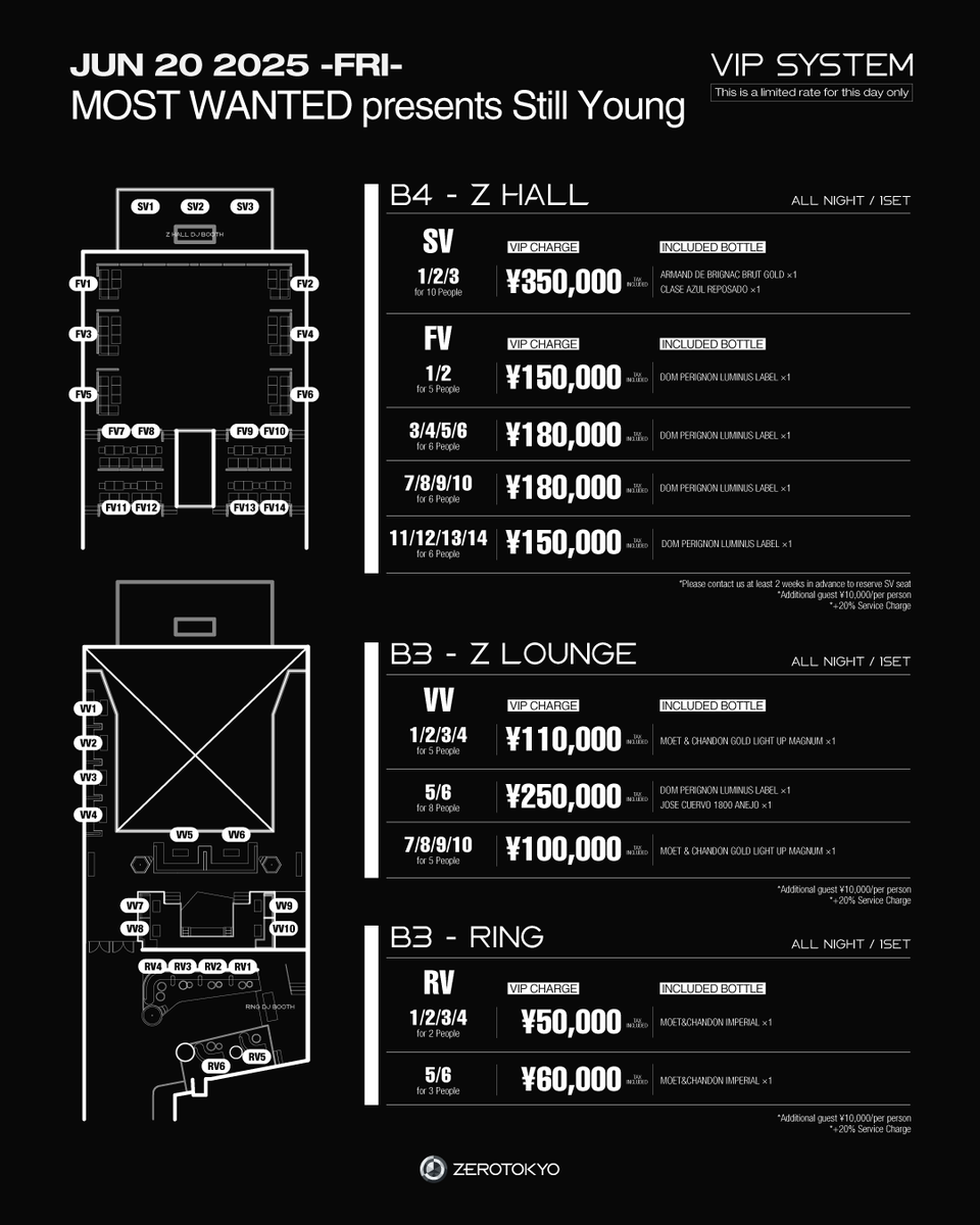 圧倒的な存在感を放つアーティストStill Youngが、ついに6年ぶりの来日。Swedish House Mafia、Steve Angello、David Guettaファンにとっては見逃せない一夜がやってくる！

2025.6.20(金) 
MOST WANTED presents Still Young
OPEN 11PM
HP：zerotokyo.jp/event/mostwant…
DOOR：¥6,000-
FASTPASS