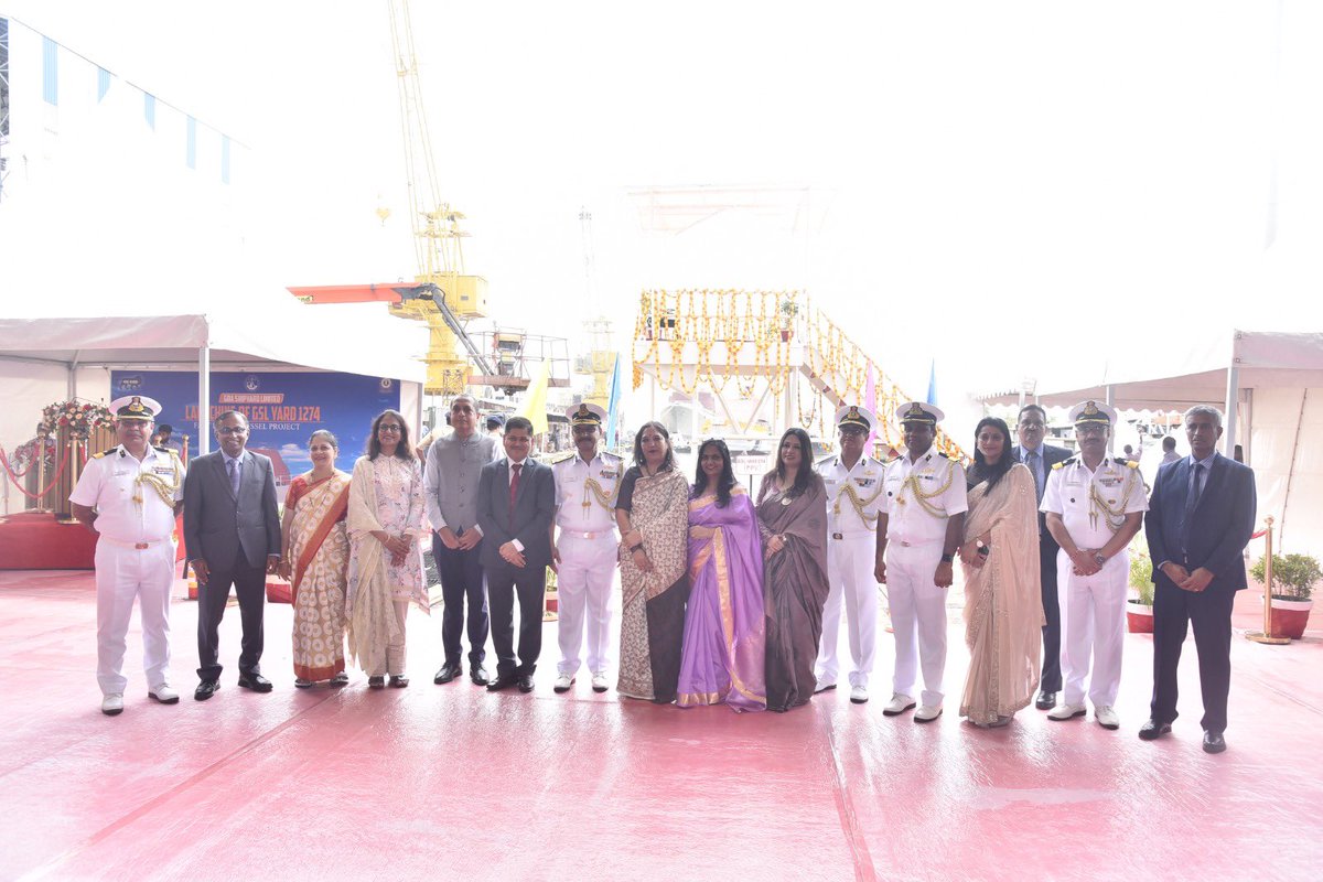 Indian Coast Guard (@indiacoastguard) on Twitter photo <a href="/IndiaCoastGuard/">Indian Coast Guard</a> marks another step towards #AtmanirbharBharat with the ceremonious launch of #FPV #Achal, proudly named by Smt. Kavita Harbola in presence of Coast Guard Commander Western Seaboard, CMD, <a href="/goashipyardltd/">Goa Shipyard Ltd</a>, & DDG(M&M), #CGHQ at <a href="/goashipyardltd/">Goa Shipyard Ltd</a>. Designed with 60% <a href="/IndiaCoastGuard/">Indian Coast Guard</a> marks another step towards #AtmanirbharBharat with the ceremonious launch of #FPV #Achal, proudly named by Smt. Kavita Harbola in presence of Coast Guard Commander Western Seaboard, CMD, <a href="/goashipyardltd/">Goa Shipyard Ltd</a>, & DDG(M&M), #CGHQ at <a href="/goashipyardltd/">Goa Shipyard Ltd</a>. Designed with 60%