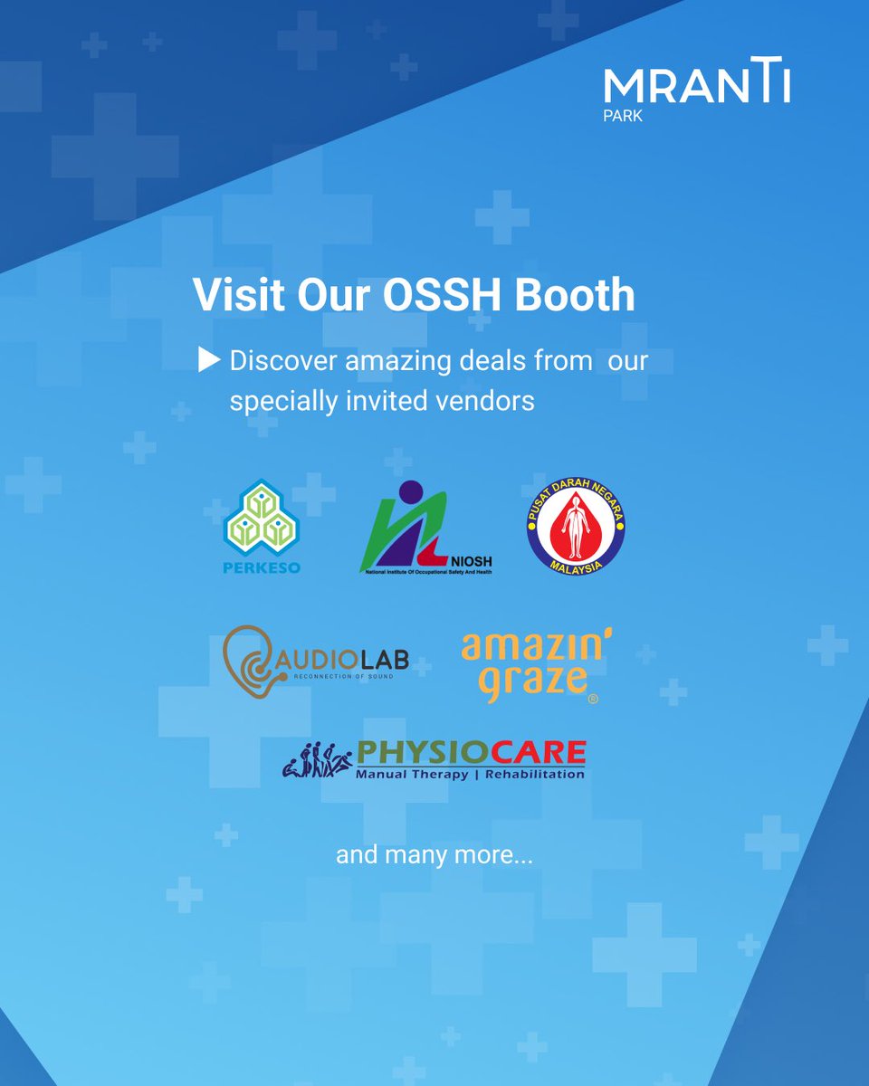 Join us at #OSSHDay2025— a day of blood donation drives, expert sessions, safety games &amp; more at MRANTI Park! 🚦🛡️

Discover how digital tools can boost safety, security &amp; wellbeing at work. Let’s build a smarter, safer workplace— together. 💡

#OSSHDay2025 #MRANTIPark #MRANTI
