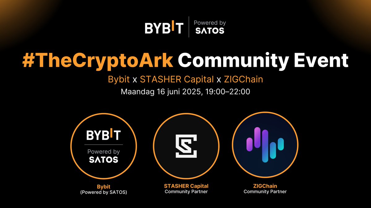 📣 #BybitNL organiseert een exclusief community-event in Amsterdam, samen met <a href="/cryptostasher/">STASHER 🥷🏼</a> en <a href="/ZIGChain/">ZIGChain</a> <a href="/zignaly/">Zignaly</a> !

Met meer dan 500 aanmeldingen brengt dit event het beste van #TheCryptoArk samen — van builders en traders tot Web3-enthousiastelingen uit het hele Nederlandse