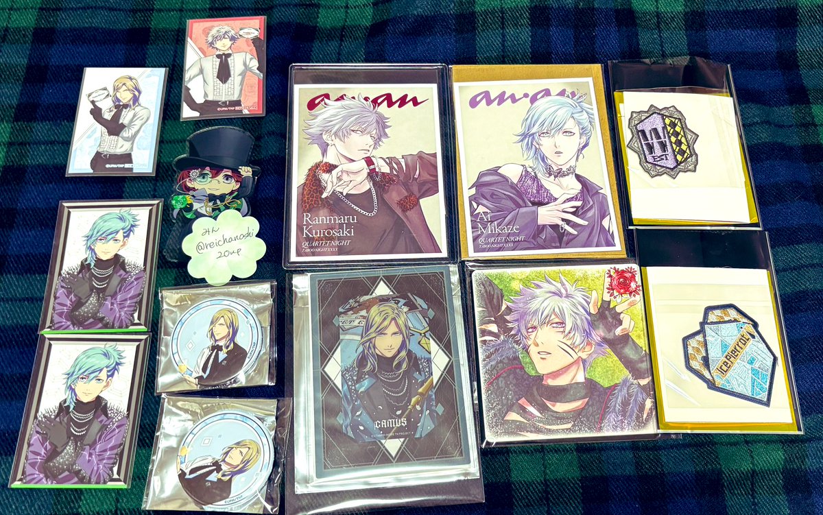 【交換】うたプリ タブナイ TABOO NIGHT XXXX タブキス　カルナイ

（譲）コースター　　蘭丸
        セトリカード　藍2
　　anan  蘭丸　藍
　　ビジュカ　カミュ
　　ワッペン　藍　カミュ
　　アニメイト購入特典　蘭丸　カミュ
　　カフェ缶バ　カミュ2
（求）同種　嶺二

MOVIX清水にて手渡し