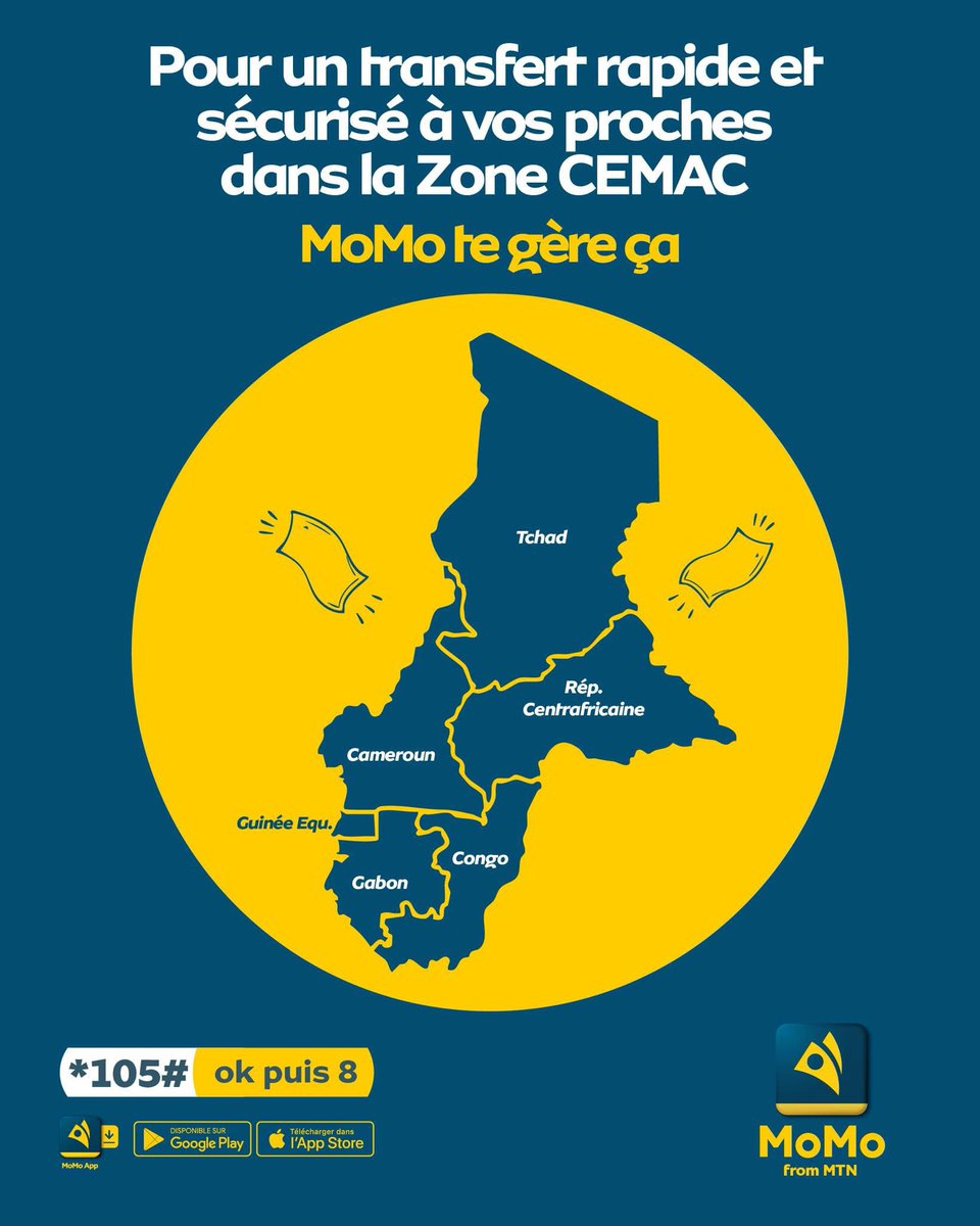 𝐏𝐚𝐫𝐭𝐚𝐠𝐞𝐳 𝐝𝐞 𝐥’𝐚𝐦𝐨𝐮𝐫 𝐚̀ 𝐝𝐢𝐬𝐭𝐚𝐧𝐜𝐞 𝐚𝐯𝐞𝐜 𝐌𝐨𝐌𝐨 ✨

Envoyez de l’argent  dans la zone CEMAC depuis votre téléphone avec MoMo !

#MoMotegereça #MoMoCongo #Charismatique #5G #paiementMoMo