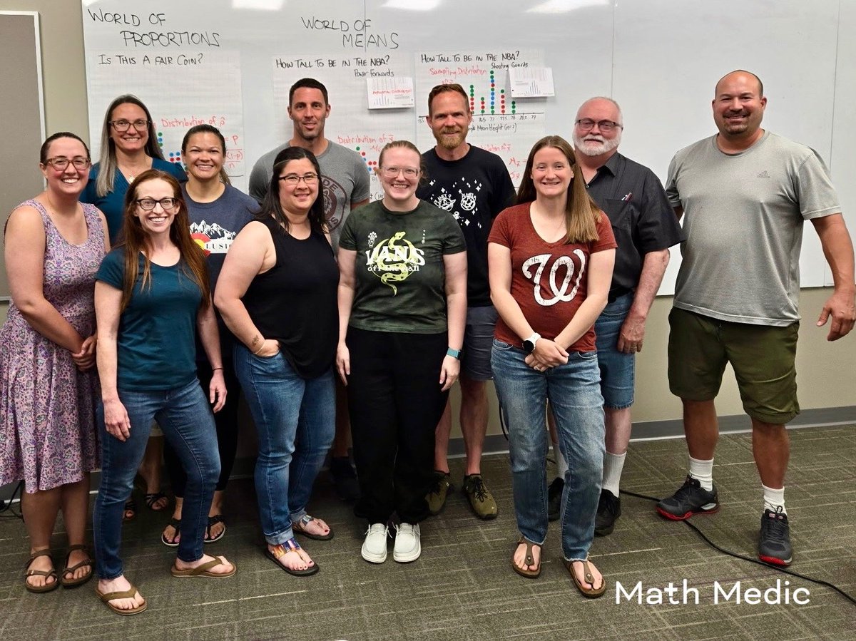 MathMedic's tweet image. 5280 ⛰ Got to work with an amazing group of teachers who are starting a new Intro Stats course for next year. A great week in Denver! #MathMedic #teacherworkshop #professionaldevelopment #EFFL #MTBoS