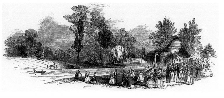 The Duke of Devonshire's Grand Fete for Tsar Nicholas, Emperor of Russia at Chiswick House, June 1844. On display was the Duke's menagerie, including his giraffes. (Images from the Illustrated London News June 15 1844.) brentfordandchiswicklhs.org.uk/the-duke-of-de…