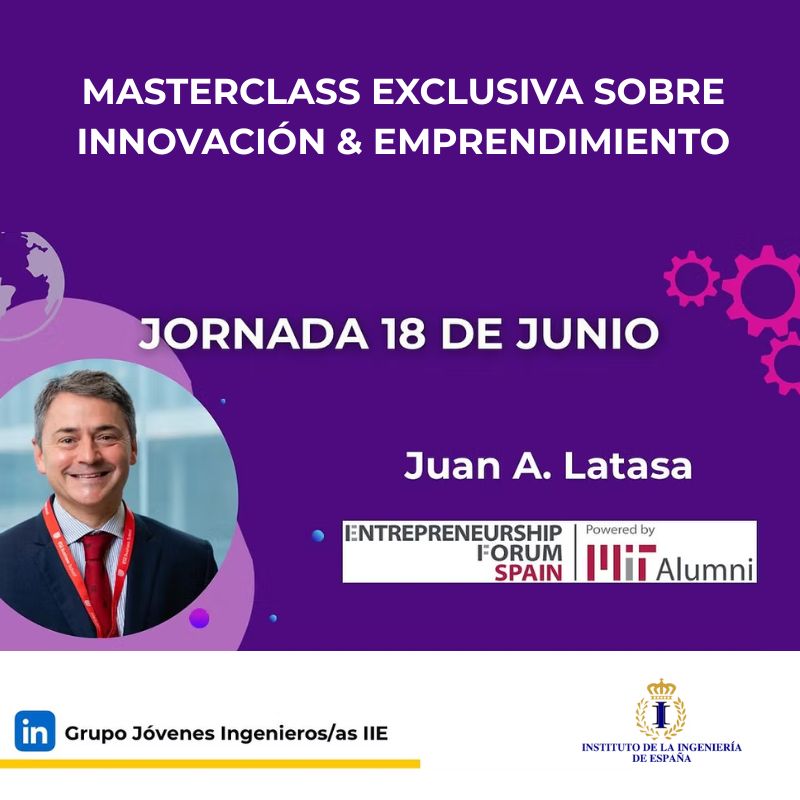 Asociación/Colegio Ingenieros del ICAI (@icaiasoc) on Twitter photo 🔔 Reserva tu plaza para esta Masterclass exclusiva sobre #innovación & #emprendimiento organizada por <a href="/Ingenieria_Esp/">I. Ingeniería España</a>.
🗓️ 18 de junio
🕕 18:00h
📍 Sede del IIE / online
🎙️ Impartida por Juan Antonio Latasa, Presidente <a href="/mitefspain/">Entrepreneurship Forum Spain,powered by MiT Alumni</a>.
📲 Inscripciones: acortar.link/aXQalo 🔔 Reserva tu plaza para esta Masterclass exclusiva sobre #innovación & #emprendimiento organizada por <a href="/Ingenieria_Esp/">I. Ingeniería España</a>.
🗓️ 18 de junio
🕕 18:00h
📍 Sede del IIE / online
🎙️ Impartida por Juan Antonio Latasa, Presidente <a href="/mitefspain/">Entrepreneurship Forum Spain,powered by MiT Alumni</a>.
📲 Inscripciones: acortar.link/aXQalo