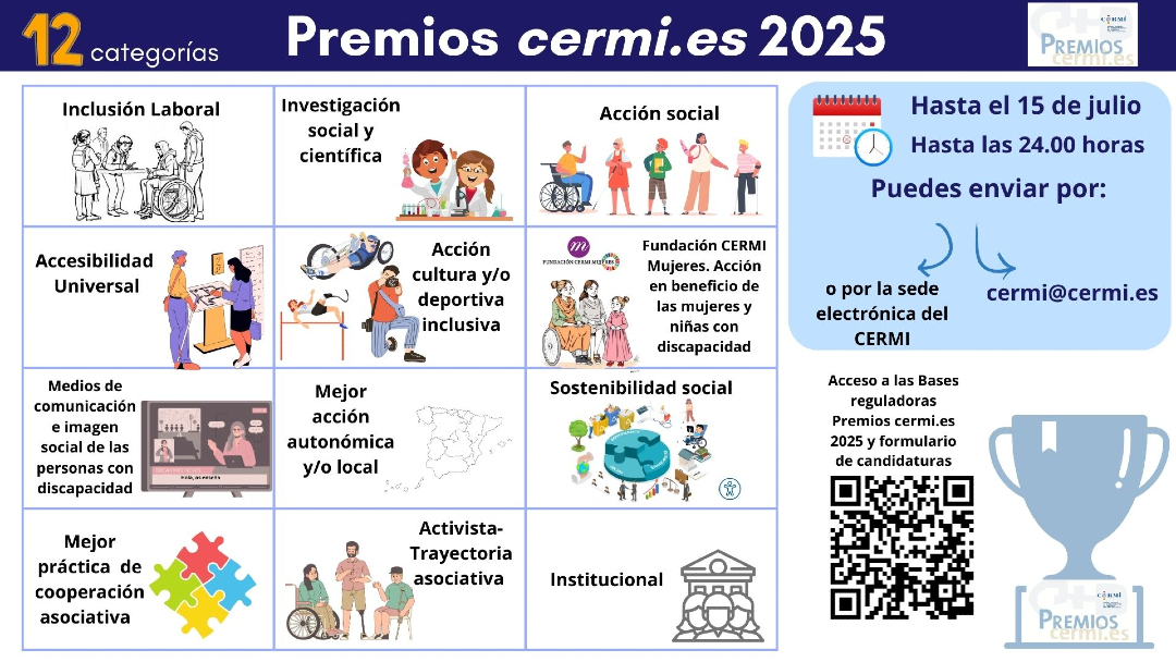 📣 ¡Todavía estás a tiempo!
Presenta tu candidatura a los Premios cermi.es 2025
🖊️ Participa antes del 15/07
🔗 Bases: cermi.es/novedad/bases-…