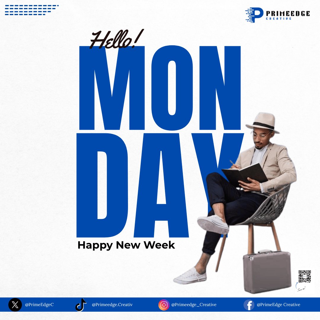 PrimeEdgeC's tweet photo. New week, new moves. 
Let your ideas speak louder 💡, your brand shine brighter ✨, and your goals hit harder 🎯.
Hello Monday — PrimeEdge Creative is ready. Are you? 😎

#HelloMonday #HappyNewWeek #PrimeEdgeCreative #StartStrong #MondayMood #CreativePush #Iran https://t.co/95nlJUeP7F