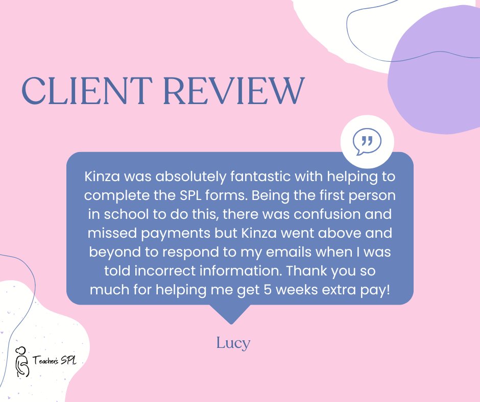 TeachersSPL's tweet image. We love a bit of positivity on a Monday morning!  😊 Thank you Lucy for a lovely review. ❤️ #teachersspl #supportingteachers #maternityleave #sharedparentalleave #positivevibes #mondaymotivation