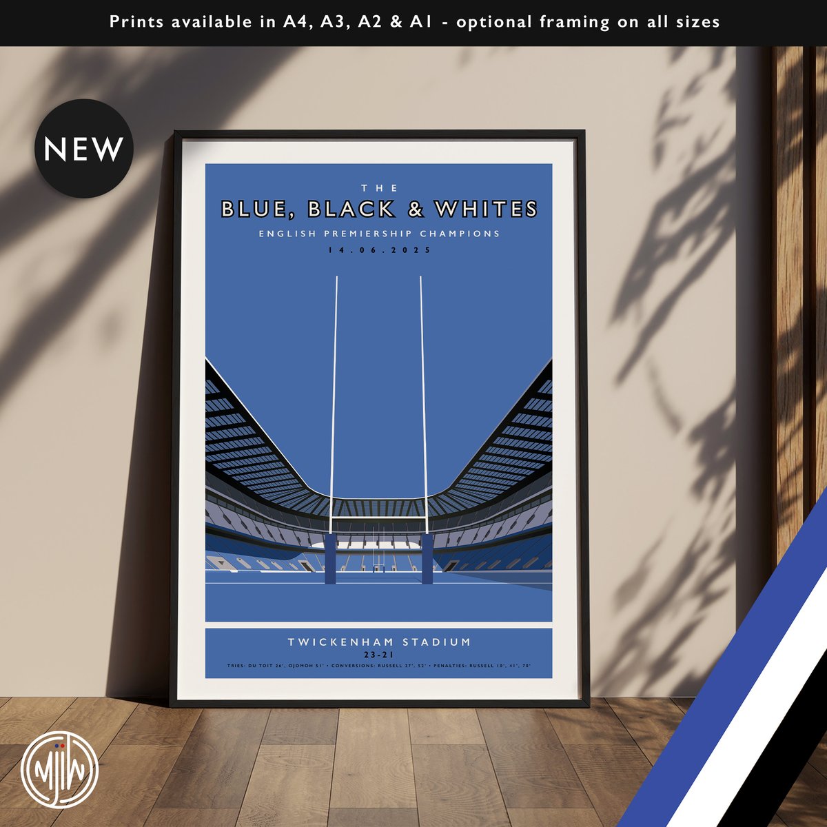 matthew j i wood design (@matthewjiwood) on Twitter photo New: The Blue, Black & Whites : Premiership Champions
Get 10% off until midnight with the discount code: BLUE-BLACK-WHITES
Shop now: matthewjiwood.com/rugby/bath-2025
Prints available in A4, A3, A2 & A1 with optional framing
#BathRugby #Rugby #WeAreBath <a href="/BathBytes/">BathBytes</a> <a href="/happyeggshaped/">Happiness is Egg Shaped</a> New: The Blue, Black & Whites : Premiership Champions
Get 10% off until midnight with the discount code: BLUE-BLACK-WHITES
Shop now: matthewjiwood.com/rugby/bath-2025
Prints available in A4, A3, A2 & A1 with optional framing
#BathRugby #Rugby #WeAreBath <a href="/BathBytes/">BathBytes</a> <a href="/happyeggshaped/">Happiness is Egg Shaped</a>