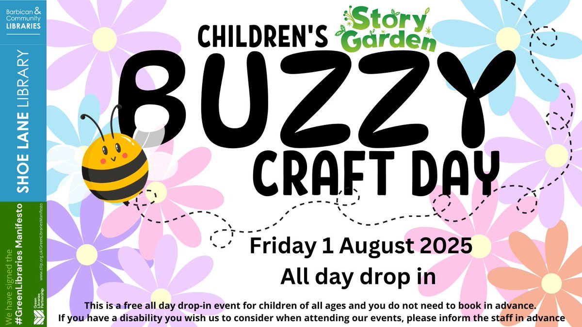 Buzz into the #Library on Friday 1 August for some crafty fun!
No need to book – just pop in anytime during the day!
Suitable for children of all ages