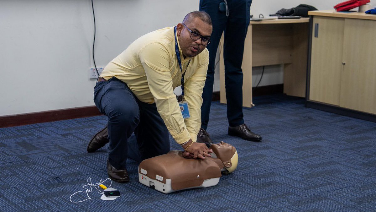 We hosted a three-day First Aid and Basic Life Support (BLS) Training conducted by the International Organization for Migration (IOM) under the Border Health Project. The training, which commenced today, brings together participants from MACL, Maldives Immigration, and HPA Border