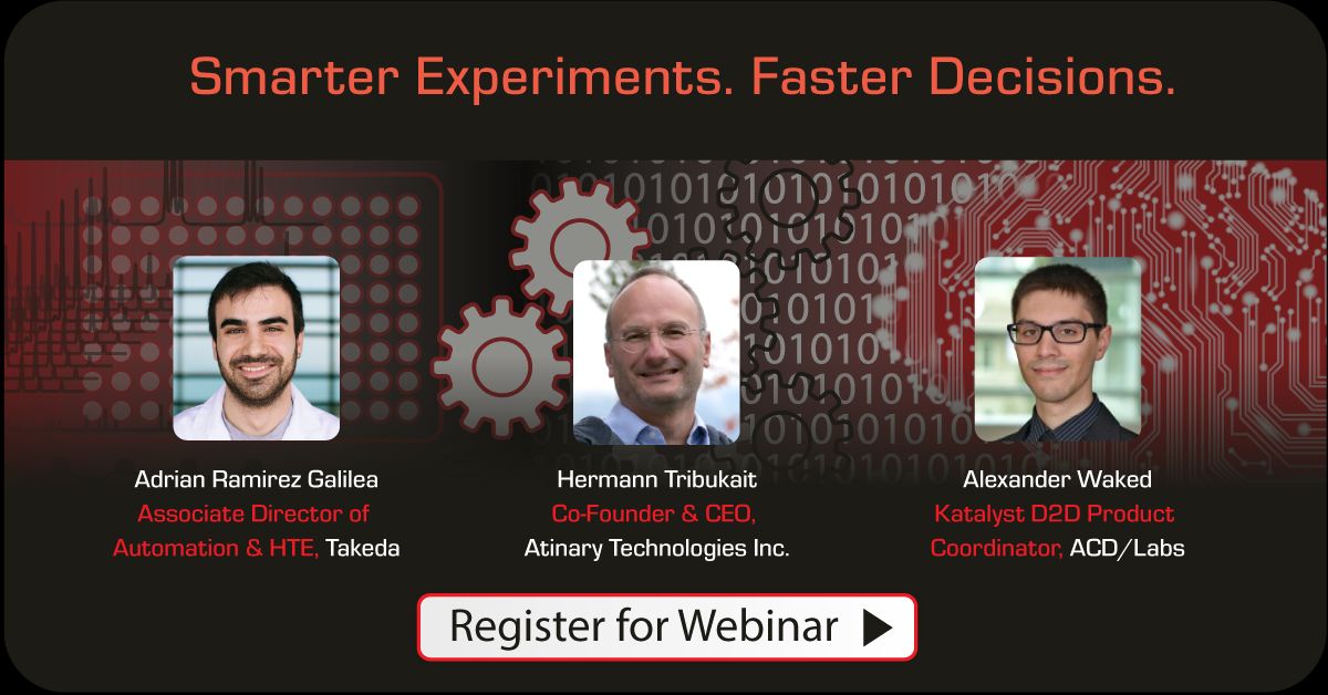 Don’t miss our webinar on June 24th at 10 AM EST with <a href="/TakedaPharma/">Takeda</a> and <a href="/AtinaryTech/">Atinary Technologies Inc.</a>  on how AI is transforming pharmaceutical R&amp;D with next-generation DMTA cycles. Learn how technology from ACD/Labs and Atinary accelerates FAIR data and self-driving labs: buff.ly/0gyXo4n