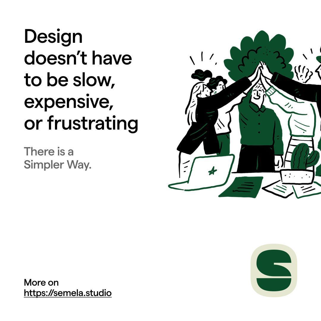 Most companies overcomplicate things.
I built a simpler way:

– No bloated proposals
– No account managers
– No wasted time

Just clean, fast, collaborative design.
→ semela.studio/a-simpler-way