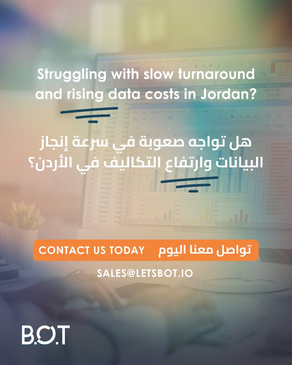 letsbot.io (@letsboti) on Twitter photo Facing delays and high data collection cost in Jordan? - you do not have to contact us today and let's talk impact sales@letsbot.io Facing delays and high data collection cost in Jordan? - you do not have to contact us today and let's talk impact sales@letsbot.io
