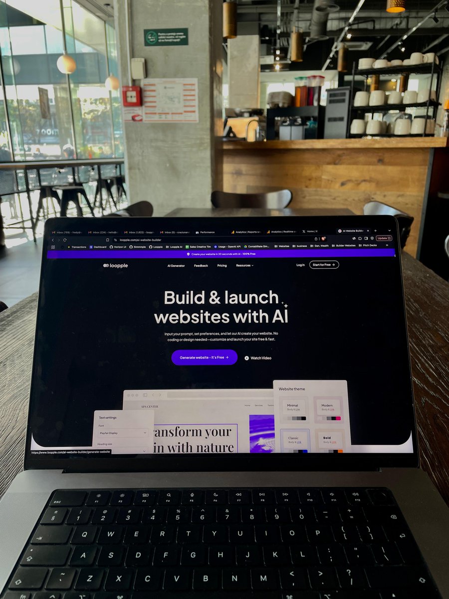 Working hard on Loopple AI so my wife can open a coffee shop that loses $20k/month