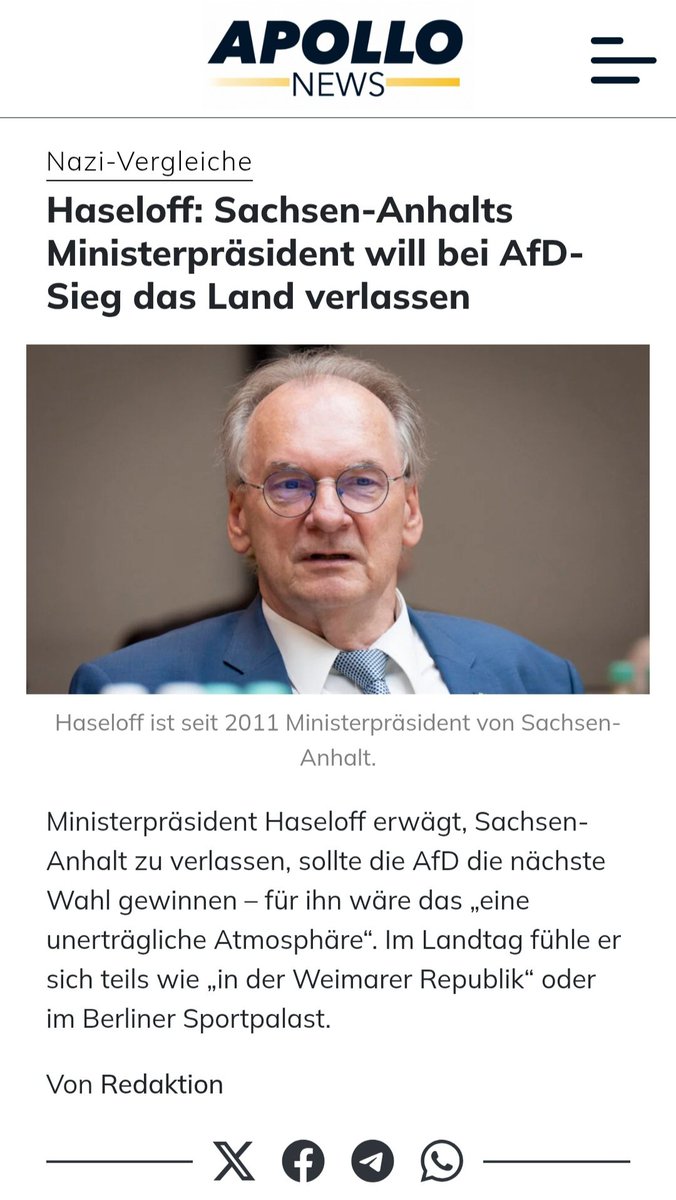 ‼️unfassbar‼️

Das ist wie eine verzweifelte Erpressung der Bürger:
"Wählt mich, sonst verlasse ich euch... mimimi!"

Was ein Lappen‼️

Dramatisierung ohne Grenzen, schwacher Charakter...

Wer braucht so jemanden❓️

‼️🇩🇪🖕🇩🇪‼️