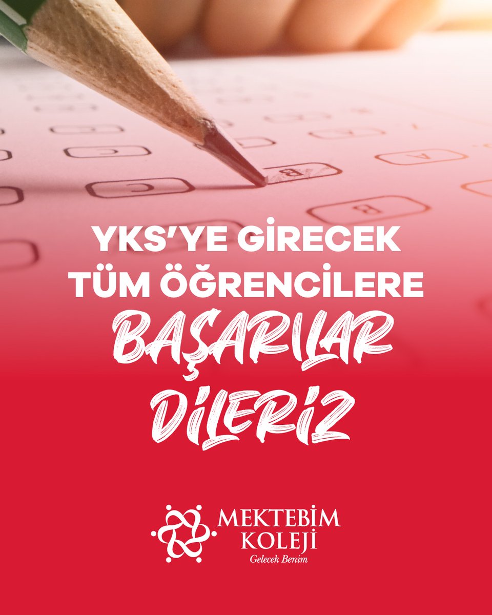 YKS’ye girecek tüm öğrencilere başarılar dileriz. #YKS #YKS2025
