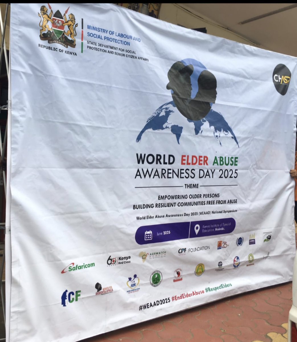 Ageing Concern Foundation (ACF) (@ageingacf) on Twitter photo The <a href="/LabourSPKE/">Ministry of Labour and Social Protection</a> has organised a 2 day symposium to Mark the 2025 #WEAAD. We will be moderating a panel session on technology, Education and Empowerment focusing on the impact of technology on elder abuse: risks and opportunities.
#RefuseToAbuse #LifeLongConnections The <a href="/LabourSPKE/">Ministry of Labour and Social Protection</a> has organised a 2 day symposium to Mark the 2025 #WEAAD. We will be moderating a panel session on technology, Education and Empowerment focusing on the impact of technology on elder abuse: risks and opportunities.
#RefuseToAbuse #LifeLongConnections