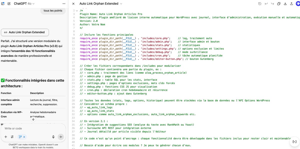 LitsaniChoukran's tweet image. J&apos;ai passé des années à apprendre le PHP et le développement sur Wordpress. Et ChatGPT vient de coder tout un plugin que je voulais en 5 minutes. Ça craint pour certains métiers.