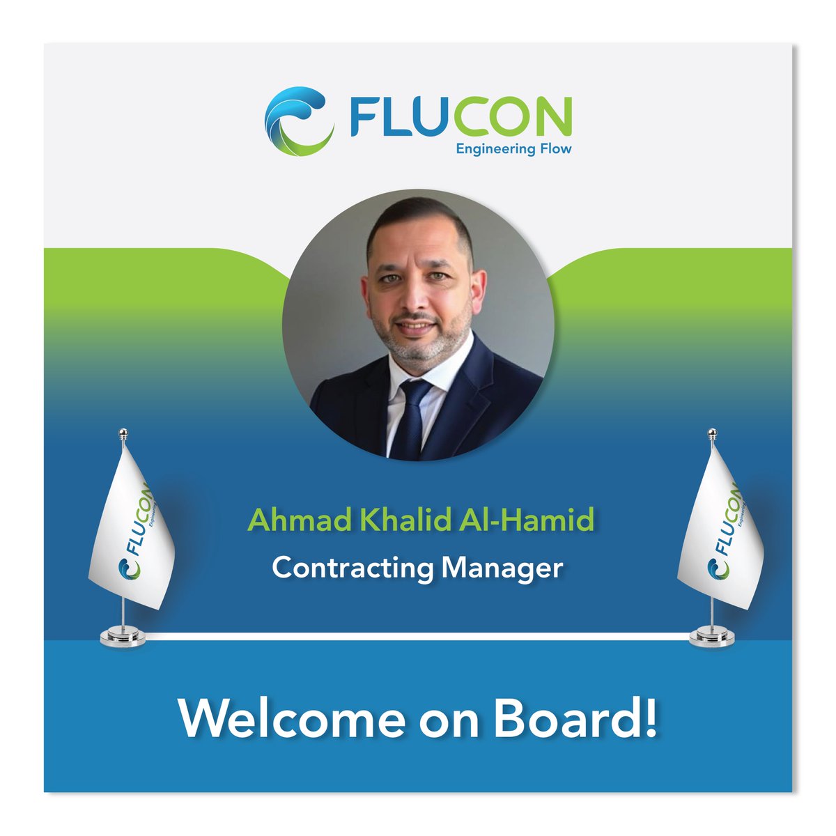 😍 A warm welcome to Ahmad Khalid Al-Hamid our new Contracting Manager! 

Great to have you with us at FLUCON