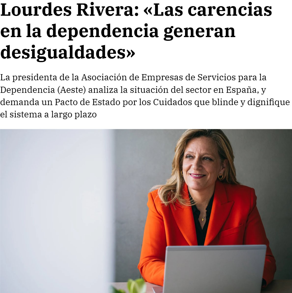 📢Lourdes Rivera: "Urge alcanzar un gran acuerdo por los cuidados, mirando hacia Europa"  

Puedes leer la entrevista de <a href="/larazon_es/">La Razón</a> a la presidenta de AESTE aquí: larazon.es/sociedad/lourd…