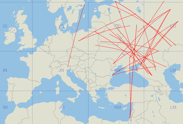 The animated maps of the 2m Sporadic-E events in Europe on June 15th are available at dxmaps.com/esmaps.html
#SporadicE #vhf #2mband #144Mhz