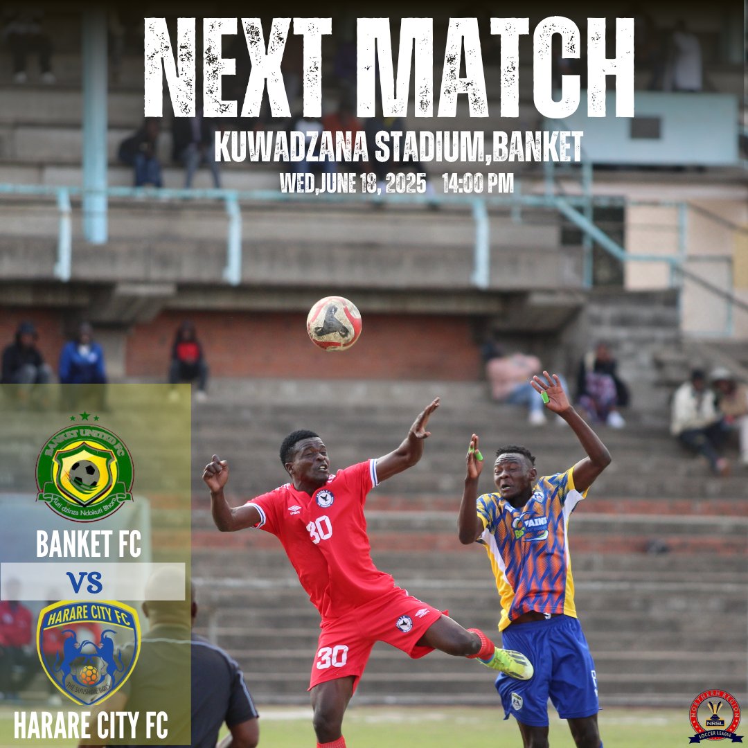 Up Next

🆚 Banket United FC
🏟️ Kuwadzana Stadium, Banket
📅 Wed 18 June 2025
⏰2PM