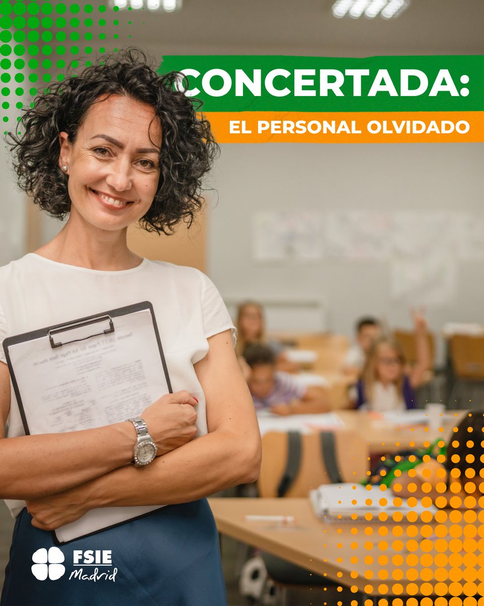 FSIE MADRID 🍀 (@fsiemadrid) on Twitter photo Pese al diálogo actual con la <a href="/educacmadrid/">Educación▪️Comunidad de Madrid</a>, desde #FSIEMadrid seguimos con nuestra campaña: #ConcertadaPersonalOlvidado, por la dignidad y el reconocimiento del personal de la enseñanza concertada.
➡️ ¡Exigimos mejoras y avances para la #enseñanzaconcertada!
#somosFSIE Pese al diálogo actual con la <a href="/educacmadrid/">Educación▪️Comunidad de Madrid</a>, desde #FSIEMadrid seguimos con nuestra campaña: #ConcertadaPersonalOlvidado, por la dignidad y el reconocimiento del personal de la enseñanza concertada.
➡️ ¡Exigimos mejoras y avances para la #enseñanzaconcertada!
#somosFSIE