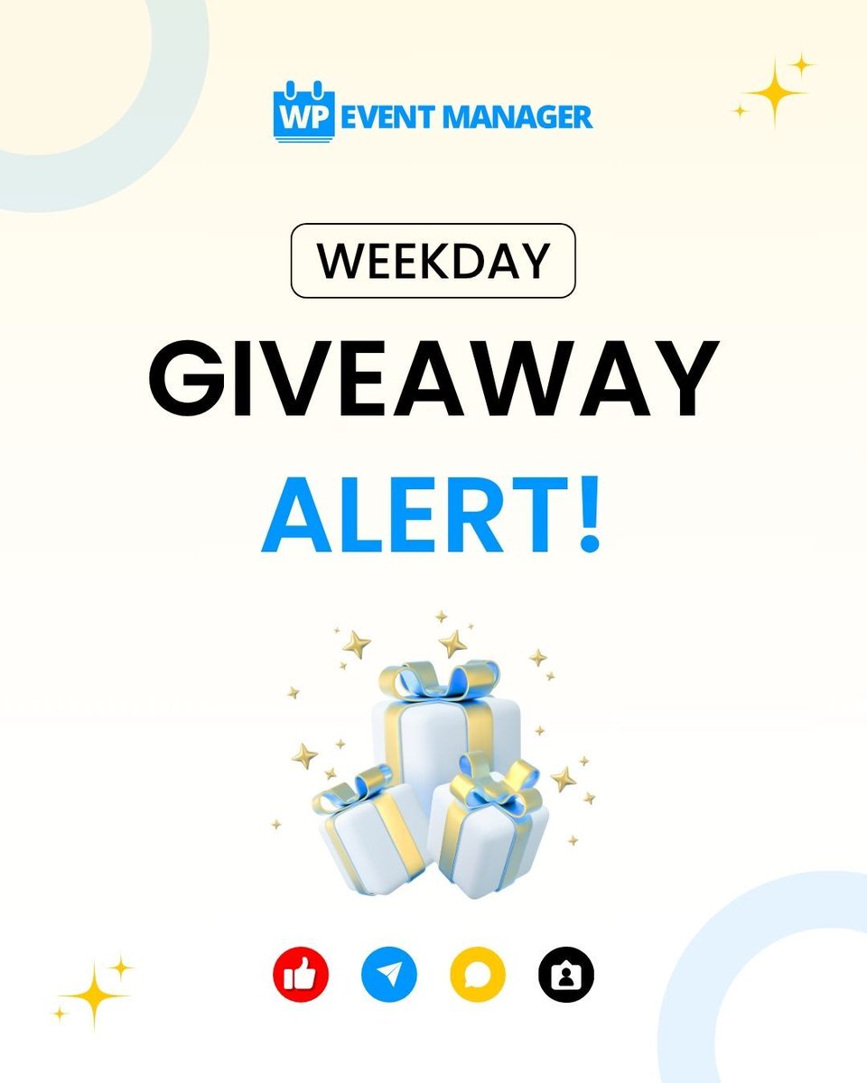 wp_eventmanager's tweet image. 🎉 Giveaway Alert! 🎉
Boost your event game with a FREE premium feature of #WPEventManager!
👍 Like this & tag a friend who loves event planning to enter!
 🌟 Don’t miss out — enter now! 
#EventPro #EventManager