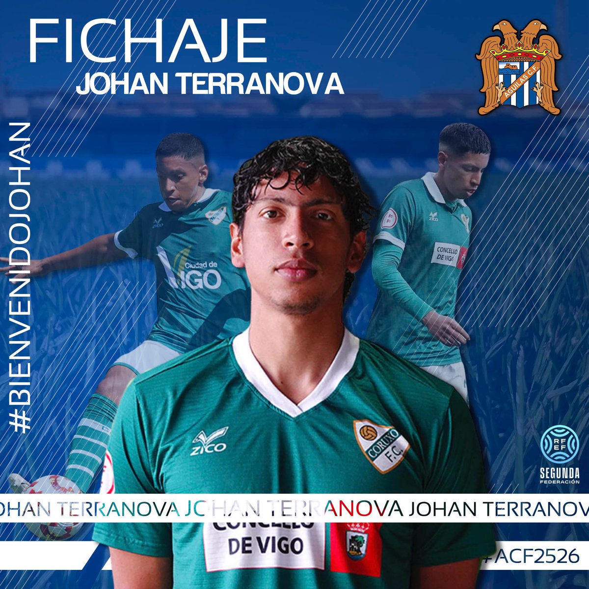 📣 𝗢𝗙𝗜𝗖𝗜𝗔𝗟 | Johan Terranova, segundo fichaje del Águilas para la nueva temporada.

📰 Noticia completa: aguilasfc.es/ampliar-notici… 📲

#𝗔𝗙𝗖𝟮𝟱𝟮𝟲 💙🤍