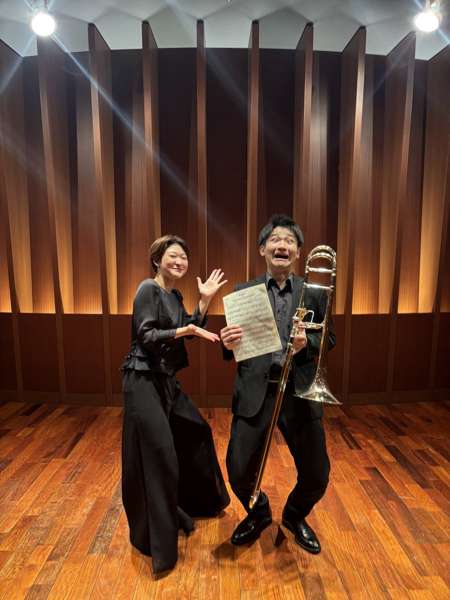6/15 ヤマハ管楽器新人演奏会、無事終演しました！秋山さんとの共演も本当に楽しく、素敵な時間でした。関係者の皆さま、ありがとうございました！