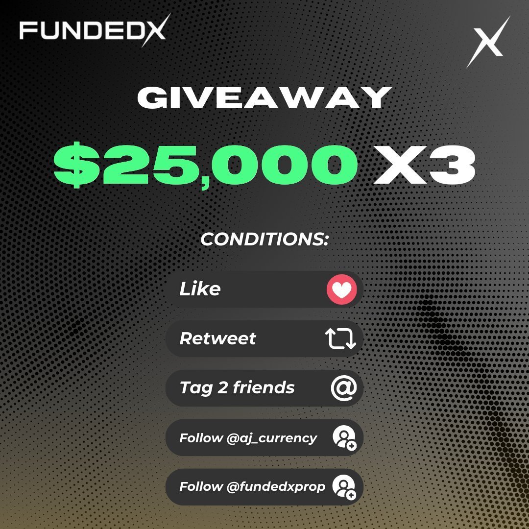 🚨 $25,000 Funded Account Giveaway! 🚨

We’re giving one trader a $25K Fundedx challenge — completely FREE.

✅ No cost
✅ No risk
✅ Your shot at becoming a funded trader
🎯 To enter:
Follow @Fundedx