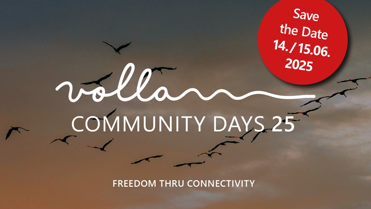 hello_volla's tweet image. THANKS to all participants, partners and friends for a great time, your participation made this event a great success. See you next year!

@BeechatNetwork @Holochain @vncbiz  @Oniro_Project @thevpncompany  @UBports @darksoil_studio @EclipseFdn @droidianlinux  #yourdatanetwork