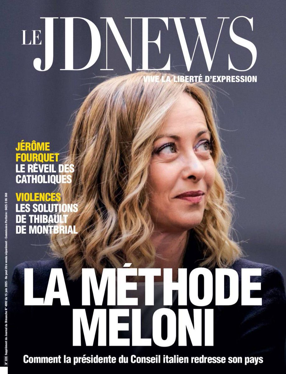 Hier, ils étaient nombreux à caricaturer ton parcours ou à mentir sur ton projet. 

Aujourd’hui, tout le monde reconnaît ta réussite et celle de l’Italie. 
Bravo <a href="/GiorgiaMeloni/">Giorgia Meloni</a> ! 

Demain, avec ECR, nous exporterons ce modèle dans toutes les nations d’Europe !