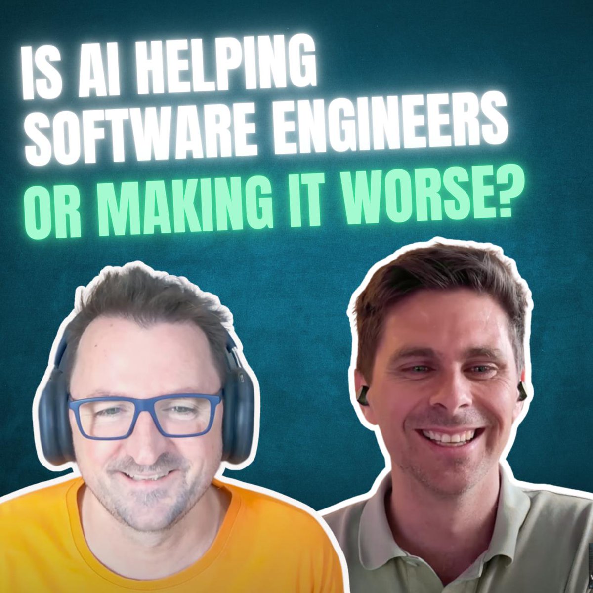 In our fourth "Summer Shorts" post for the What Next podcast, James and <a href="/matthewsinclair/">M@</a> chat about a very hot topic: Is AI making things better or worse for software engineers?

🎧 25 minutes. Zero fluff. Tune in now.

#whatnext #summershorts

open.spotify.com/episode/5KClvW…