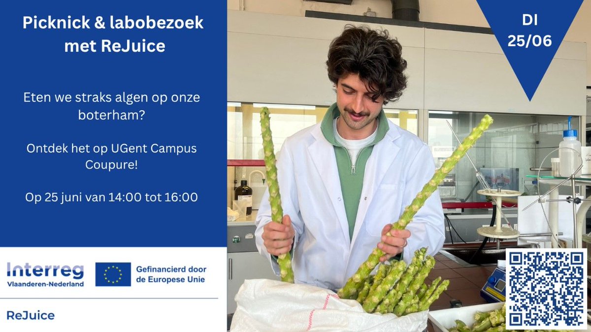 FbwUGent's tweet image. ReJuice labobezoek & circulaire picknic🌱 Ontdek circulaire voeding in het Re-Source Lab van UGent & proef algenhapjes van KiemKracht. 📷 interregvlaned.eu/events/rejuice…