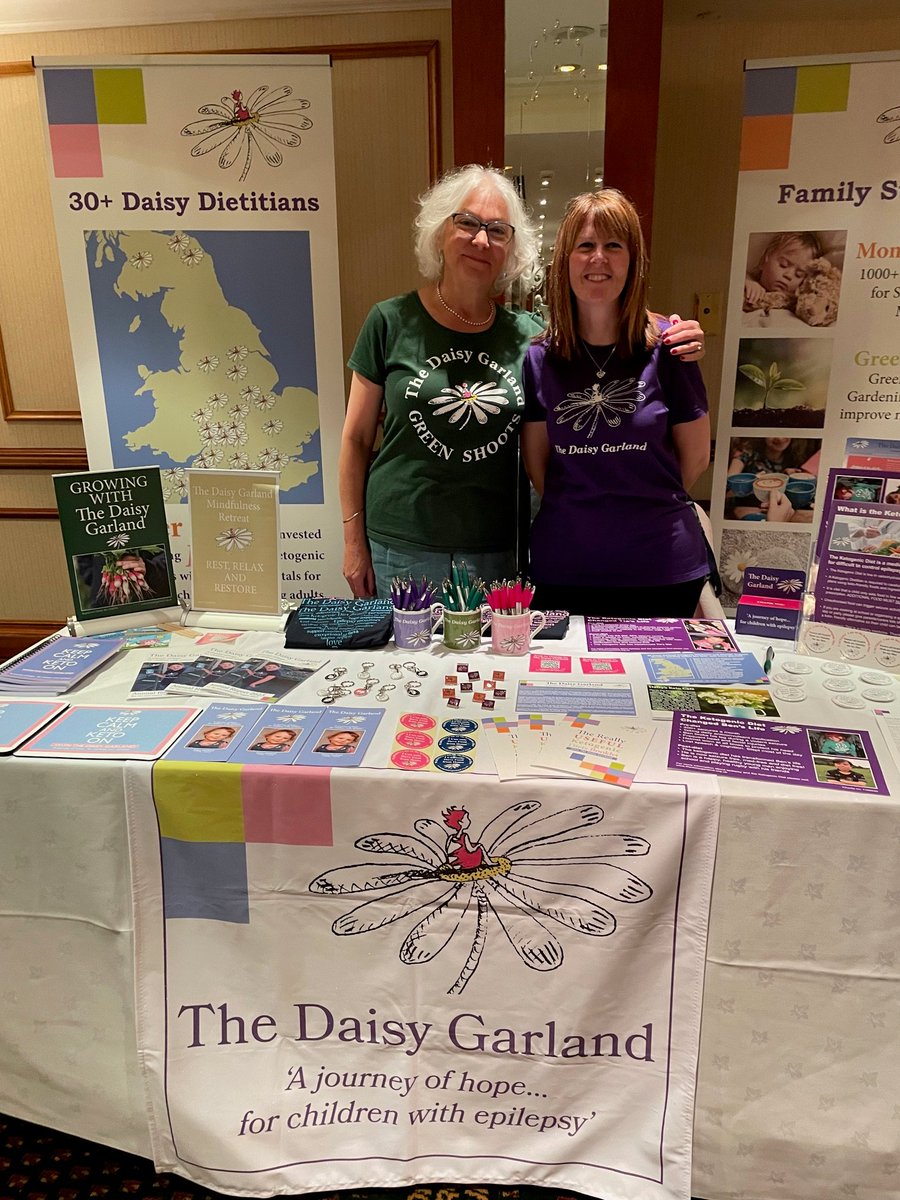 Sara and Nikki are manning <a href="/thedaisygarland/">The Daisy Garland</a> stand at the <a href="/ESNA_epilepsy/">ESNA</a> (Epilepsy Nurse Association) Conference in Birmingham today - spreading a little Daisy Garland magic...😀
A big thank you to everyone at ESNA for hosting this event and inviting us to join them xx
#epilepsy