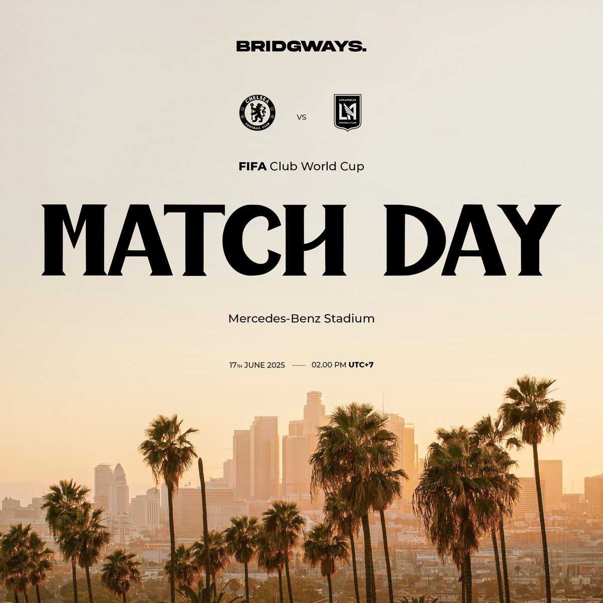 It's Match Day, Chelsea vs. Los Angeles. 🍿📺